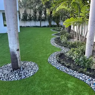 Artificial turf installation for landscaping, a putting green or pet area — project 03