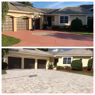 Before and after comparison of a Five Star Pavers & Pool Remodels project — project 39