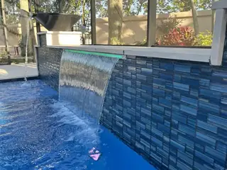 Glass pool tile selection or installation for a South Florida swimming pool — project 12