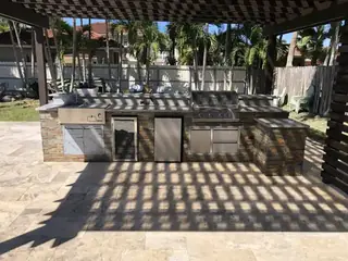 Custom outdoor kitchen project by Five Star Pavers & Pool Remodels — project 03