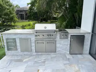 Custom outdoor kitchen project by Five Star Pavers & Pool Remodels — project 08