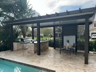 Pergola project creating a covered South Florida outdoor living space — project 10
