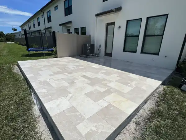 Paver patio installation, project 4