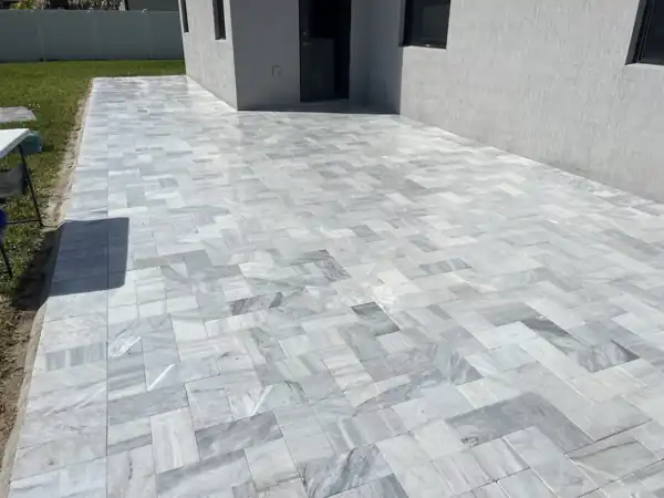 Paver patio installation, project 5