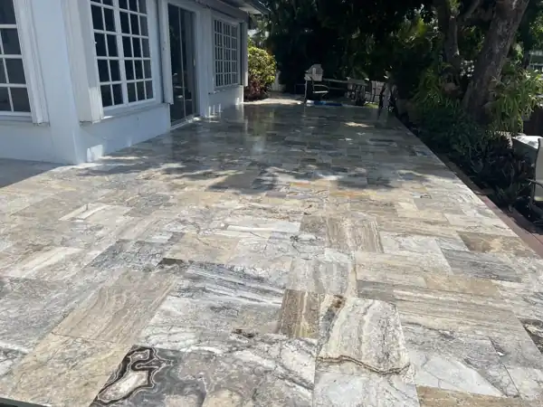 Paver patio installation, project 6