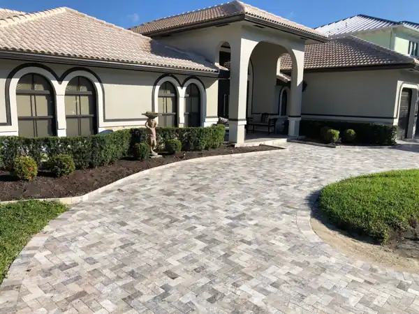 Paver driveway installation, project 19