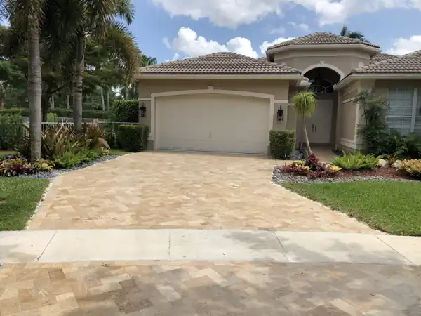 Paver driveway installation, project 23